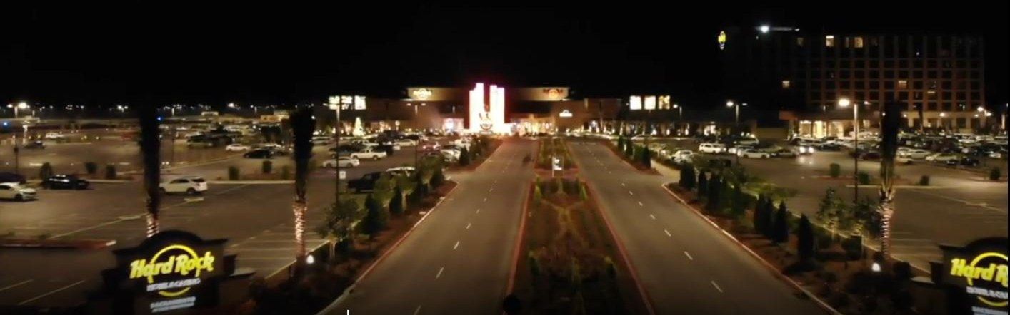Hard Rock Sacramento at night