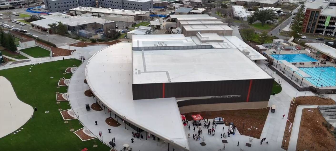 Aerial footage of Sierra College